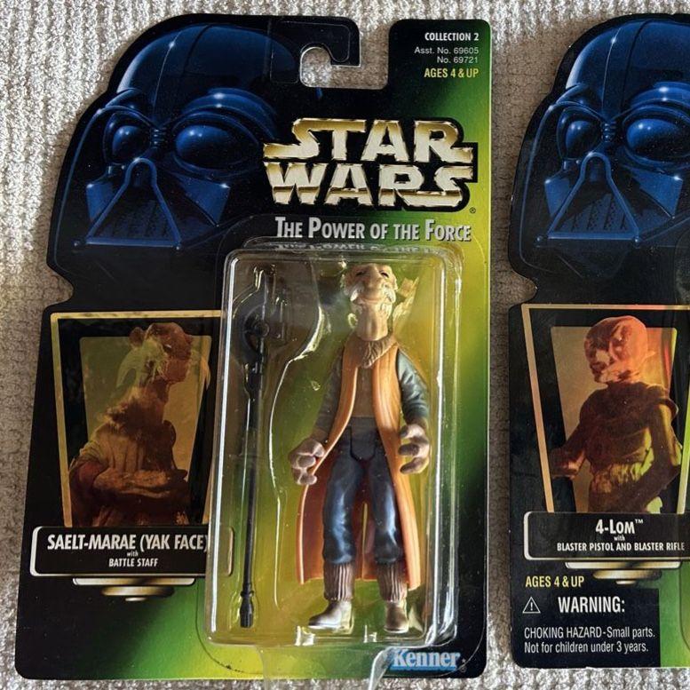 90’s Star Wars The Power of the Force Saelt-Marae Green Card Kenner Action Figures 1996 New In Box
