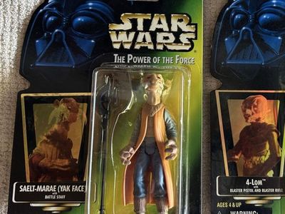 90’s Star Wars The Power of the Force Saelt-Marae Green Card Kenner Action Figures 1996 New In Box