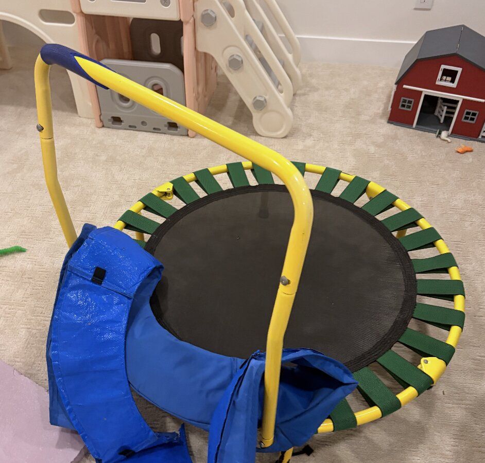 Kids Mini Trampoline with Handlebar