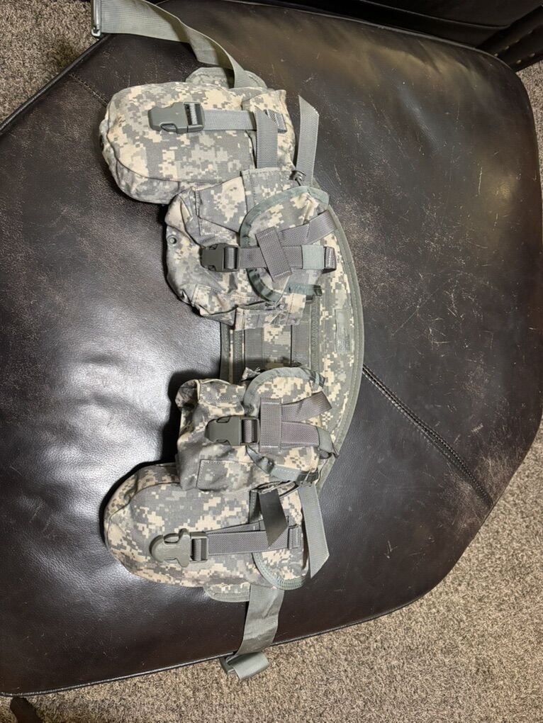 Hunting, Hiking, Fishing Belt With Two Canteens