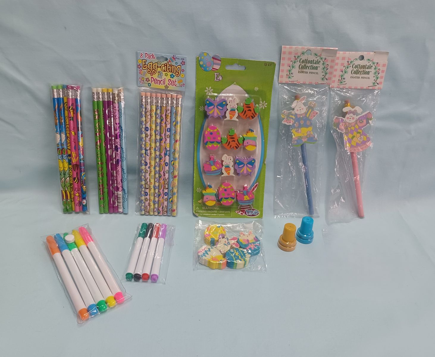 New!  Easter Pencils, Markers, Erasers, and Stampers Stationery Set