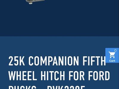 25K COMPANION FIFTH WHEEL HITCH FOR FORD PUCKS - RVK3305