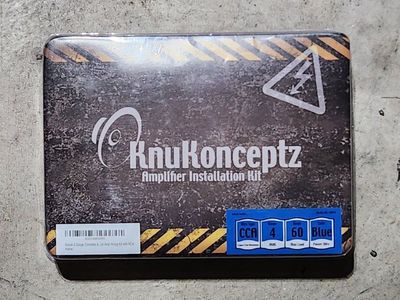 KnuKonceptz Complete 4 Gauge CCA Amplifier Installation Kit 60ft Blue Power Wire Car Audio