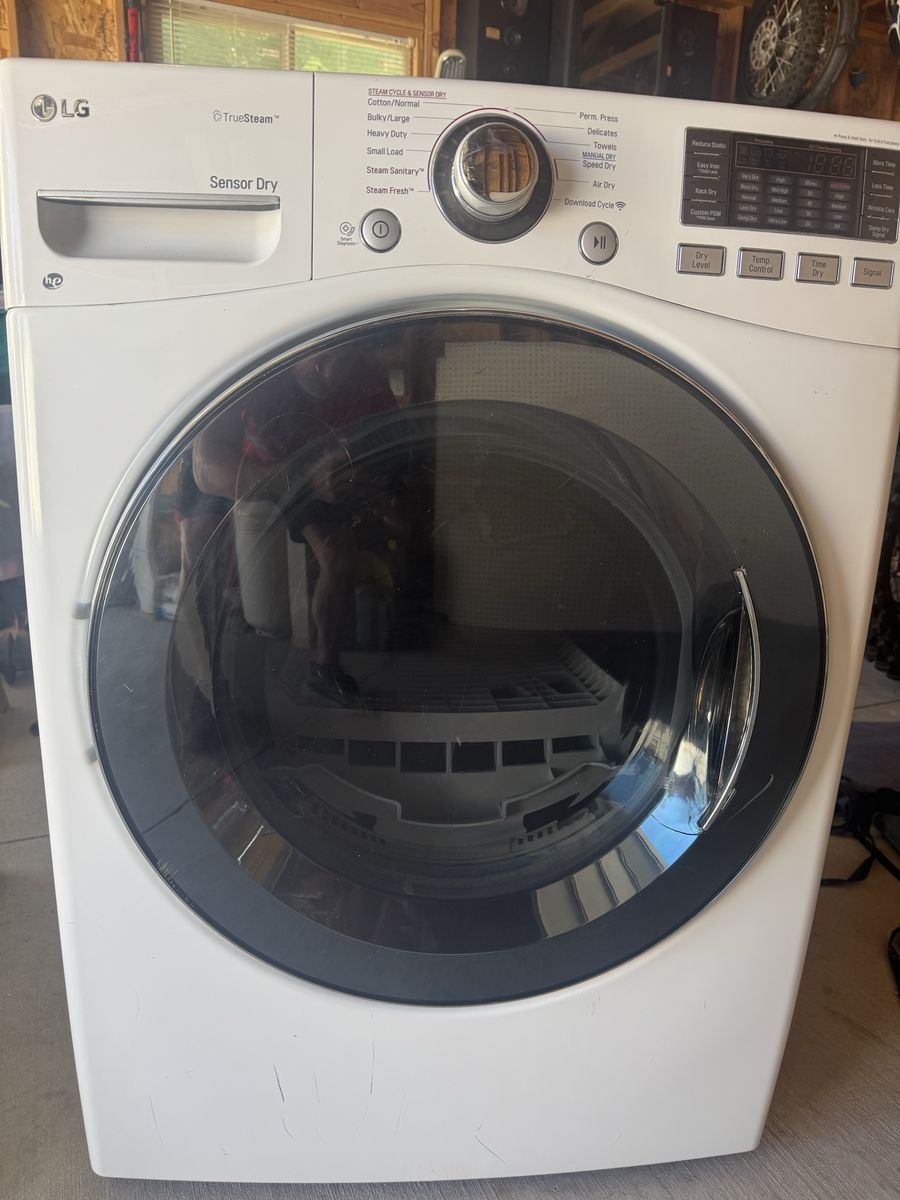 LG TrueSteam Sensor Dry Electric Dryer - White