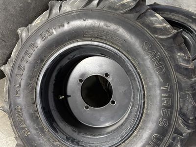 Triple buffed. Sand Tires Unlimited Sand Blaster 28-14 Tires on Wheels - Used