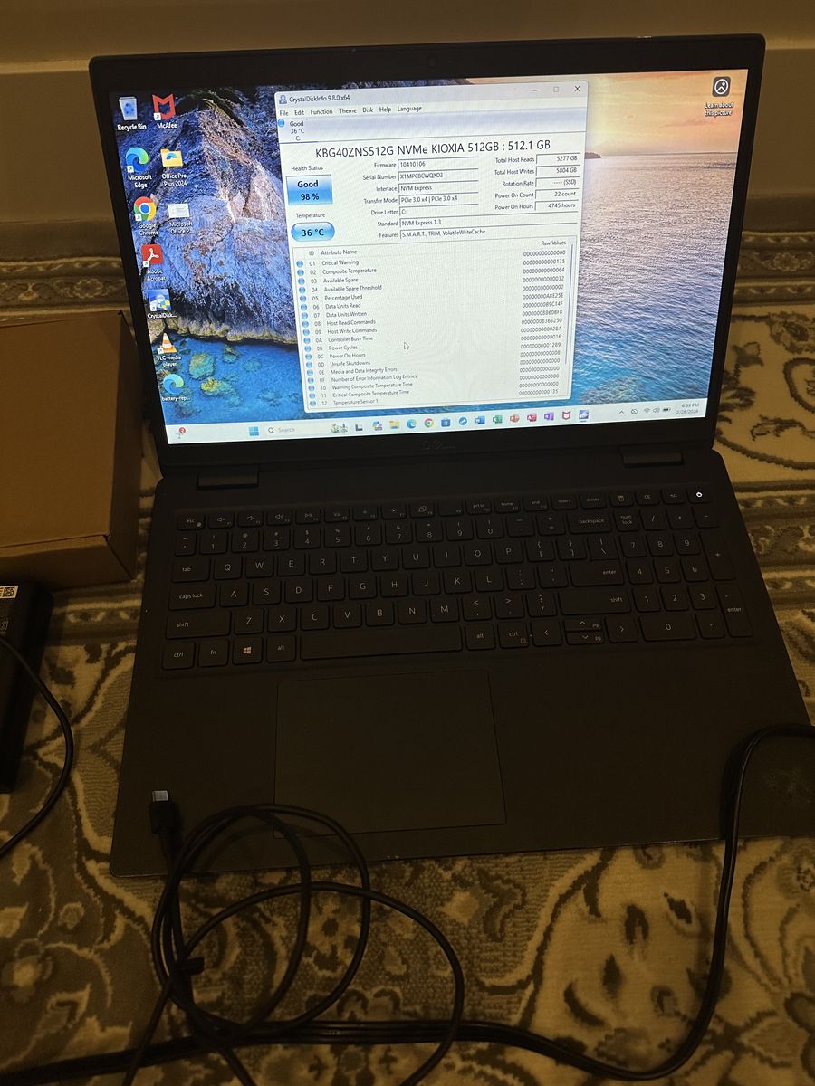 Dell 15.6 Laptop i7 Core 11th Gen 16 GB RAM SSD