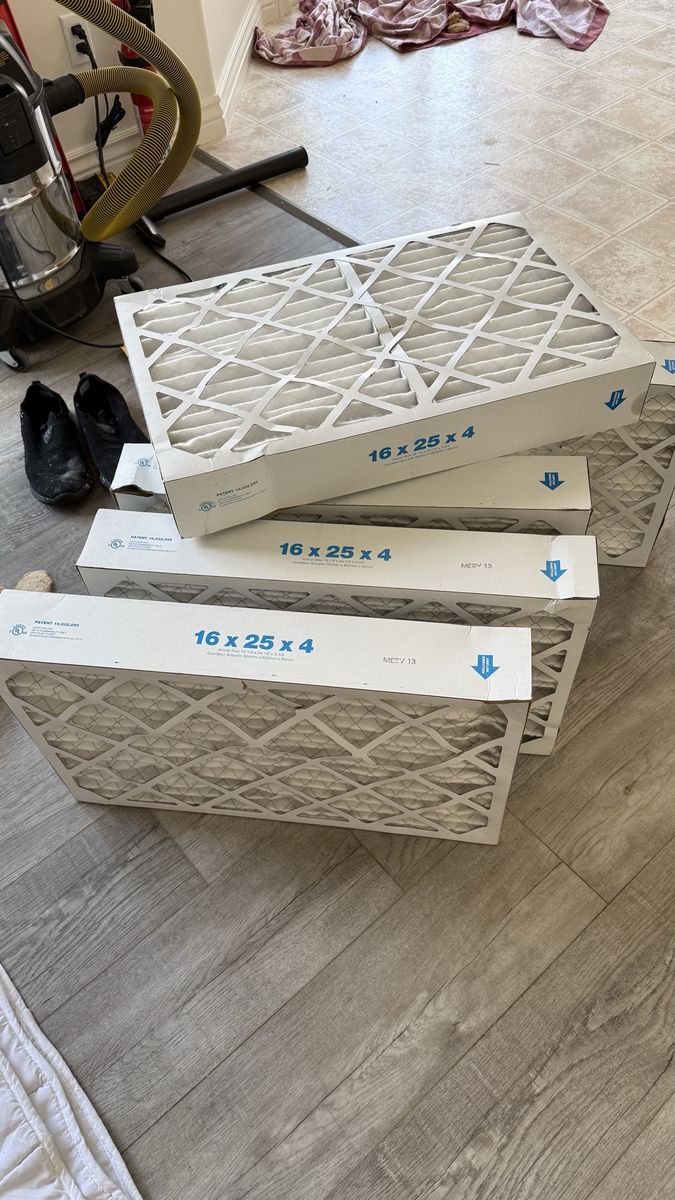 MERV 13 Air Filters 16x25x4 (Set of 5)