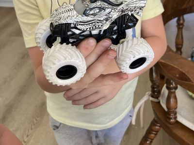 Monster Jam Dragon Monster Truck Toy White & Black Scale Model Collectible