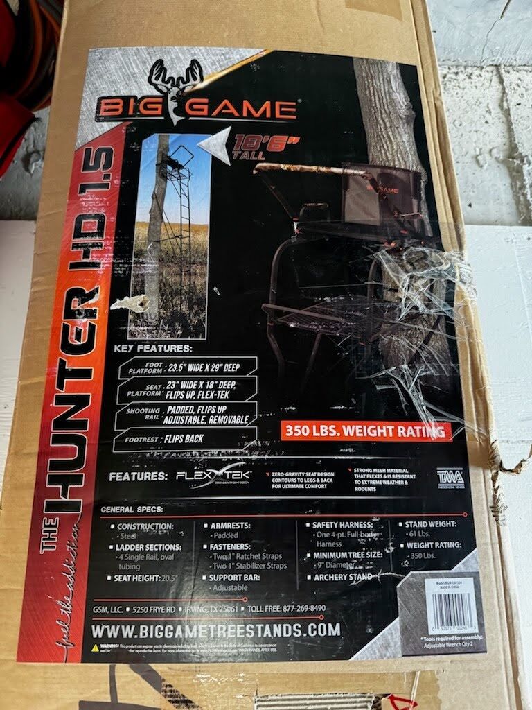 Big Game Hunter HD 1.5 tree stand