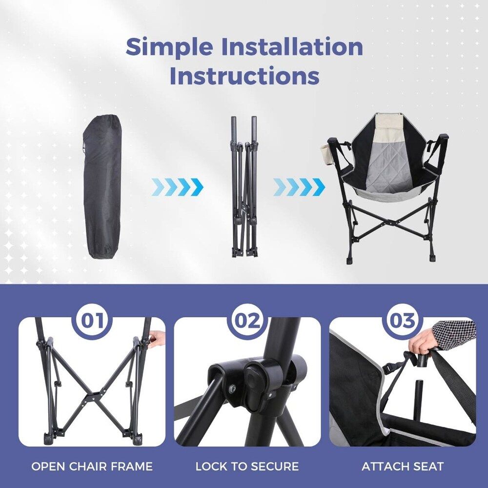 New Hammock Camping Chair, Swinging Portable Folding Camp Chair