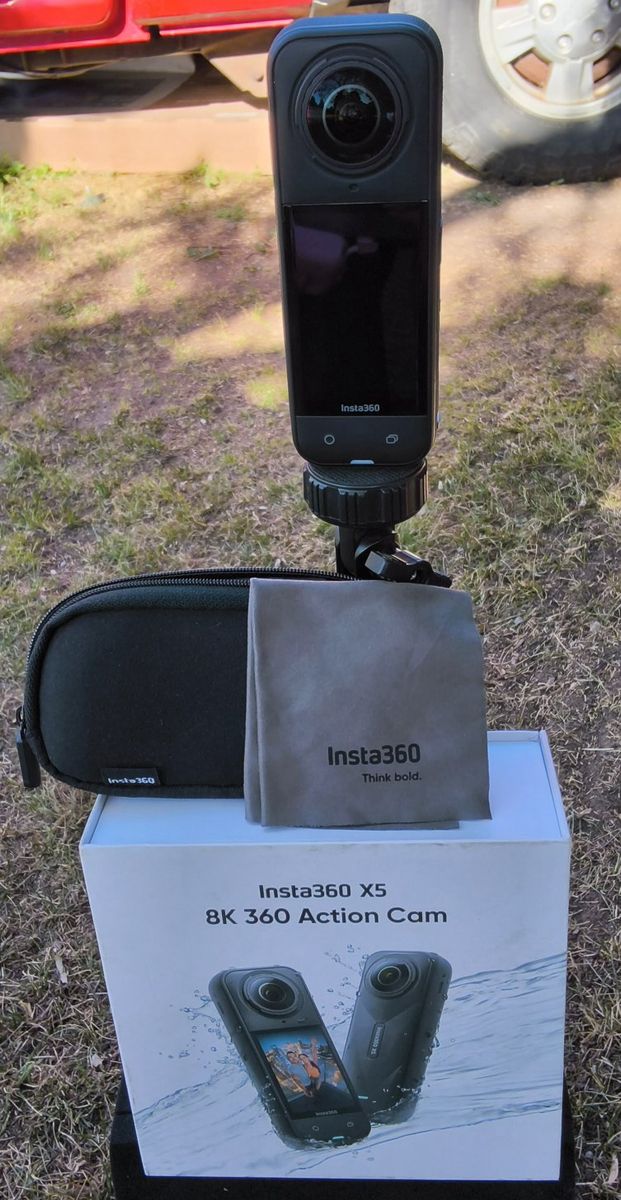 Insta360 X5 360° 8K Action Camera - Waterproof, FlowState Stabilization, Built in Wind Guard, Replaceable Lens