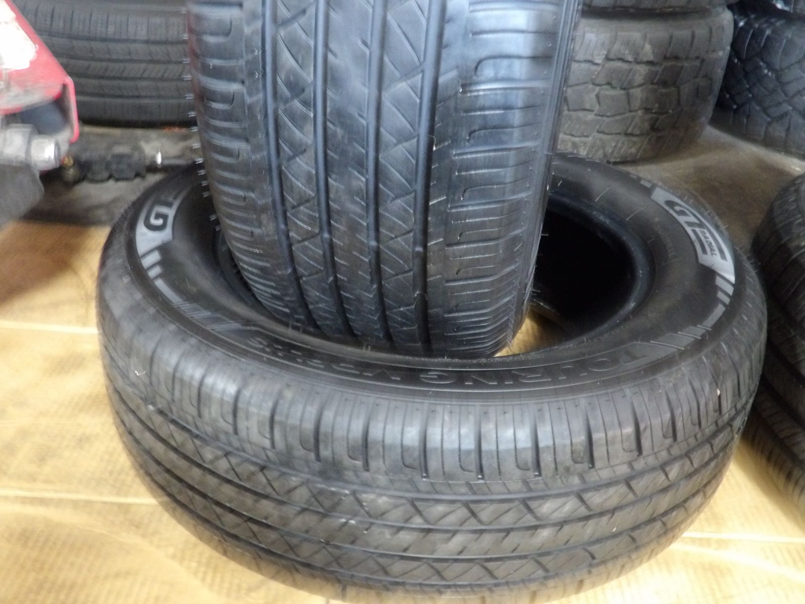215/60R16 RADIAL GT TOURING PLUS PAIR OF TWO USED TIRE