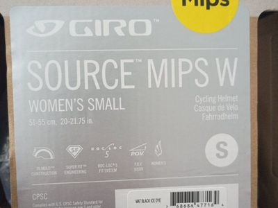 Giro Source MIPS Women's Cycling Helmet - Matte Black / Teal / Pink - Size Small never been worn