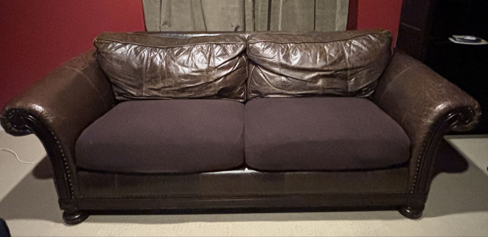 Leather & Fabric Sofa