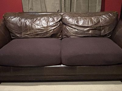 Leather & Fabric Sofa