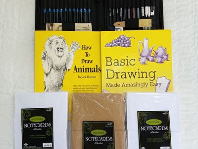 Pencil, Envelope and Drawing Book Set