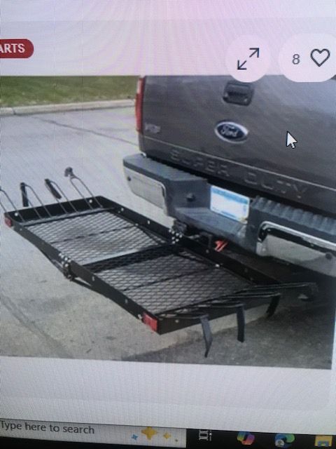 Bike and storage rack trailer hitch style
