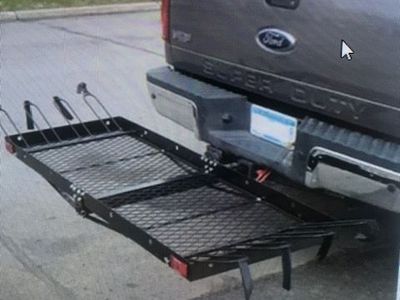 Bike and storage rack trailer hitch style