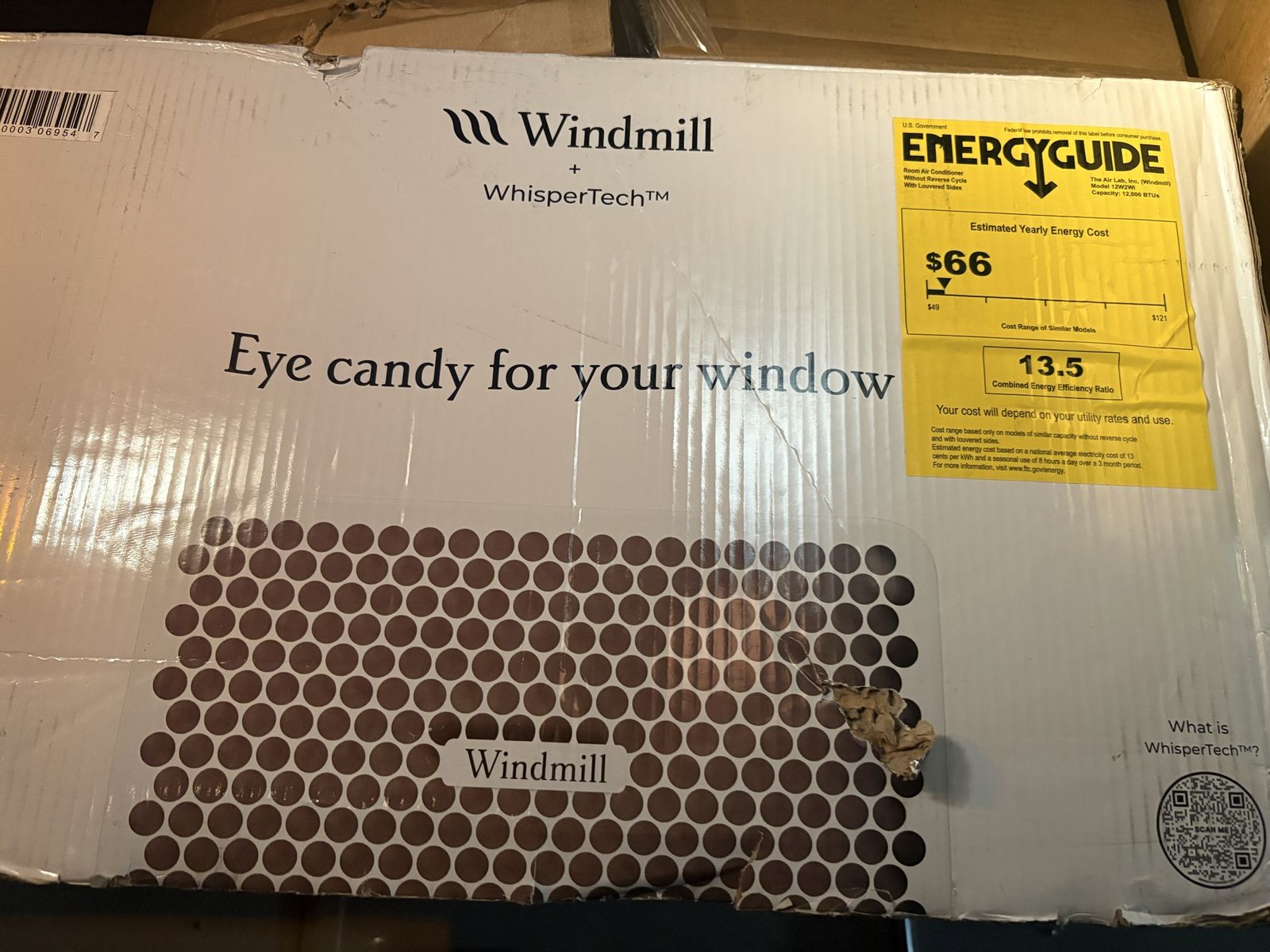 Brand new Windmill WhisperTech 12,000 BTU Window Air Conditioner (Model 12W2WI)