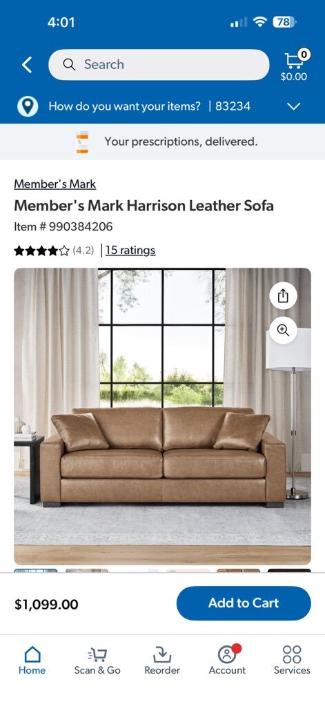 HARRISON LEATHER SOFA