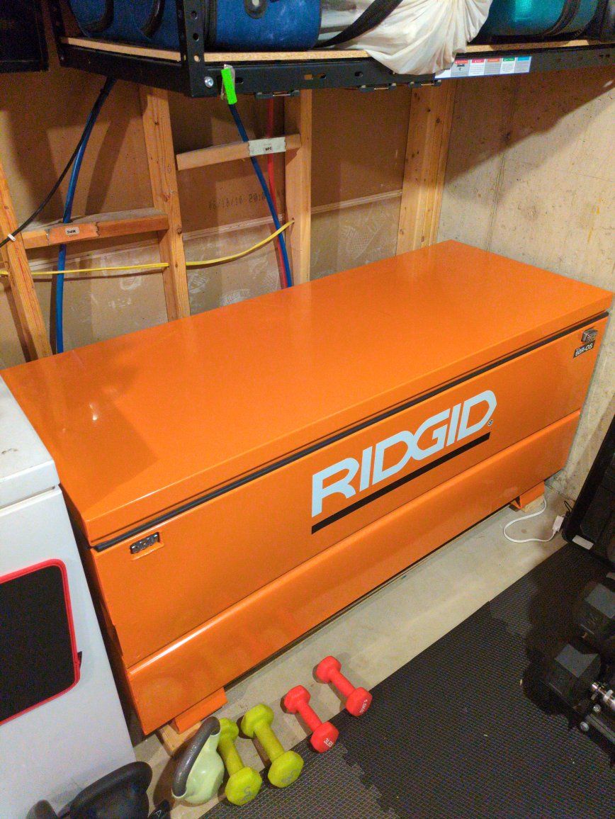 RIDGID Tool Box, Storage Chest, Site Box, Job Box, Gang Box.