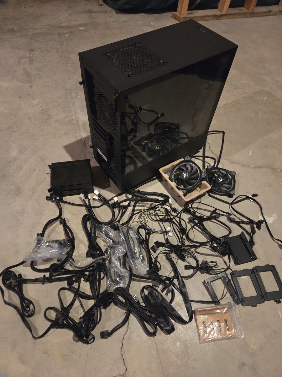 NZXT H510 Tower + 5 Thermaltake Fans – Clean & Ready for a New Build – $120 OBO