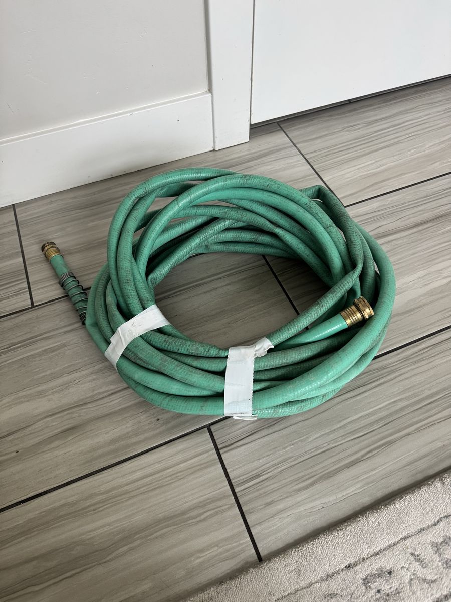 Green Heavy Duty Rubber Garden Hose with Brass Fittings 50ft