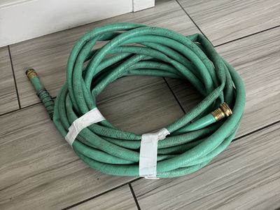 Green Heavy Duty Rubber Garden Hose with Brass Fittings 50ft