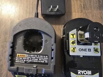 Ryobi P118B 18V ONE+ Battery Charger and 2Ah High Performance Lithium Battery