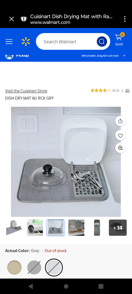 Cuisinart dish drying rack with matt