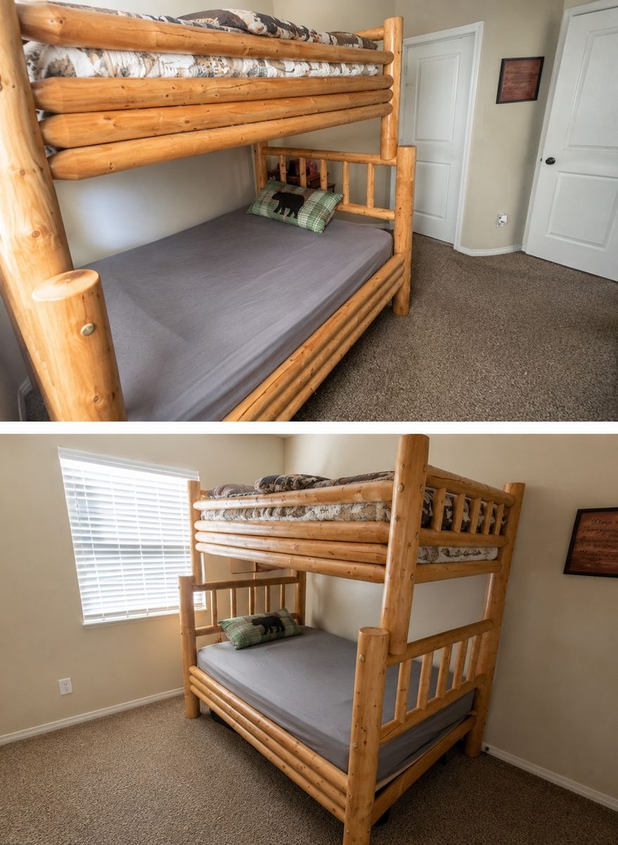 Log Bunk bed