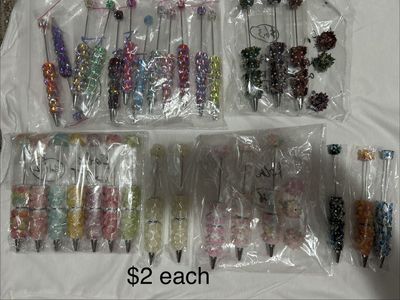 Assorted Beaded Bling Pens Diamond Rhinestone Ink Pens Lots