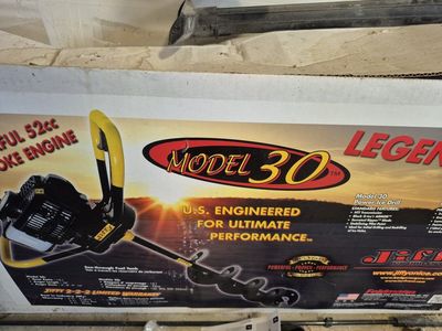 Jiffy Model 30 52cc Gas Powered Ice Auger with 10-Inch Bit - New in Box