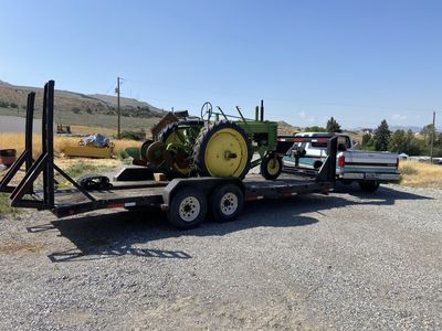Two vintage 1949 John Deere Model B Tractors