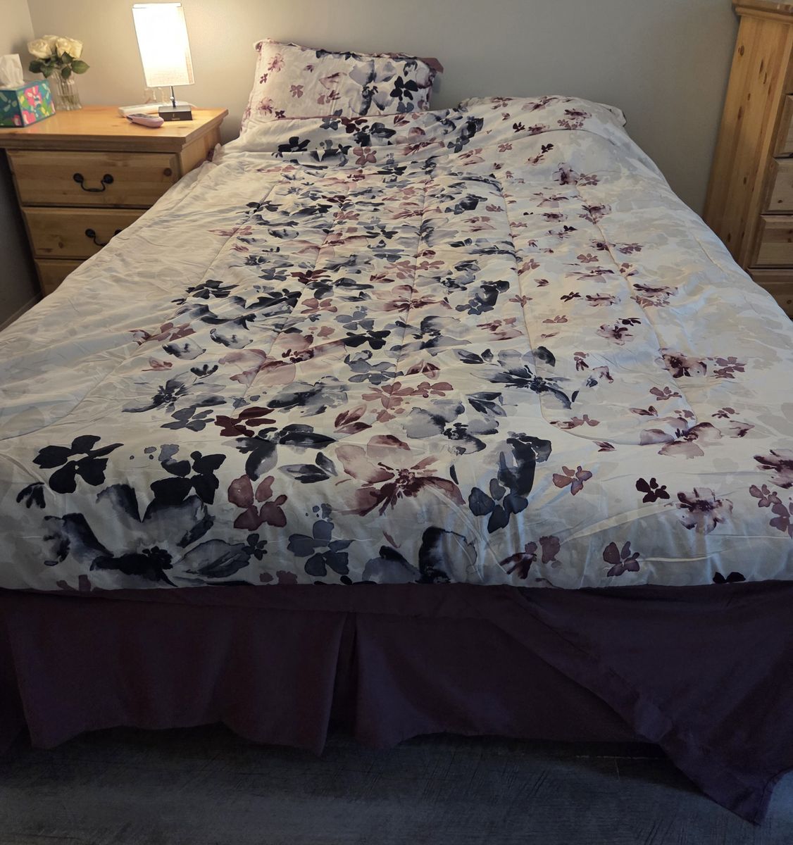 Queen sized bed with mattress
