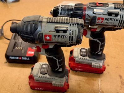 Porter‑Cable 20V Drill & Impact Driver Combo – 2 Batteries + Rapid Charger