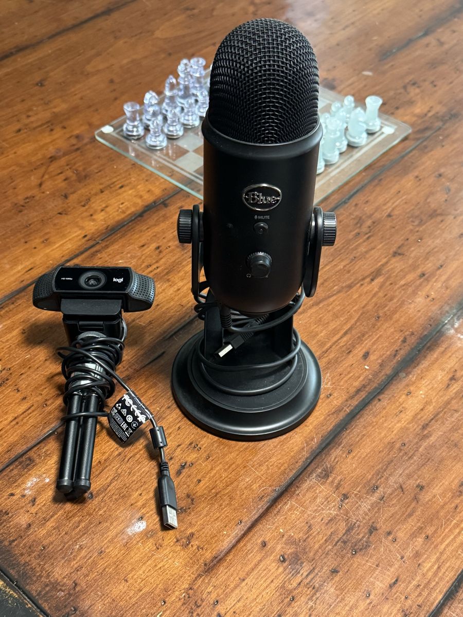 Blue Yeti USB Microphone + Logitech Webcam - $30