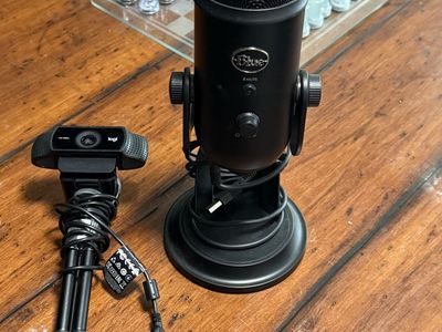 Blue Yeti USB Microphone + Logitech Webcam - $30