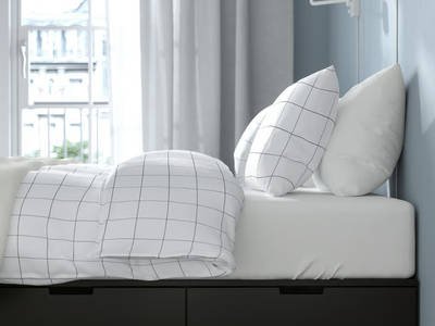 QUEEN - IKEA NORDLI Bed frame with storage