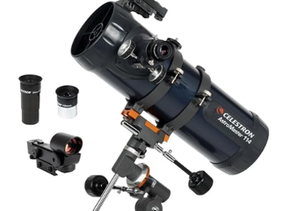 Celestron AstroMaster 114EQ Telescope - Newtonian Reflector with German Equatorial Mount