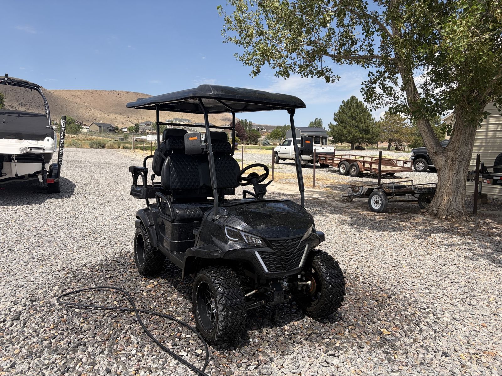 Hunter pro GFE 4.0 Black 4-Seater Golf Cart with Lift Kit, Off-Road Tires, and Upgraded Seats