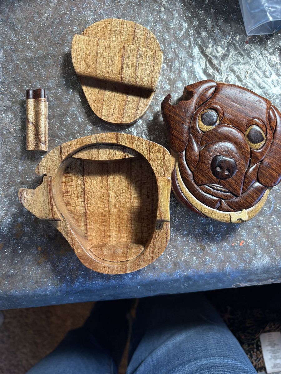 Wooden Dog Box
