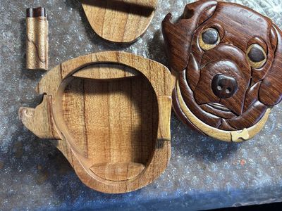 Wooden Dog Box
