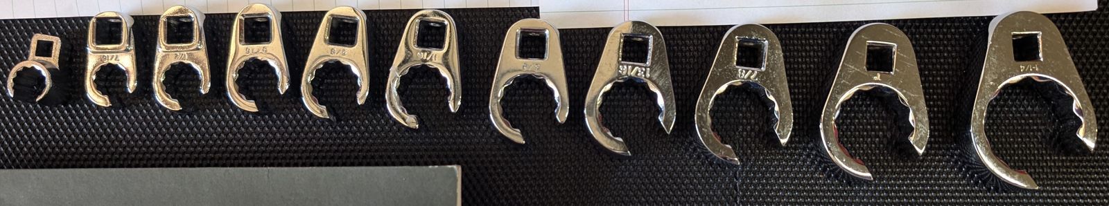 Crowfoot flare nut, wrenches