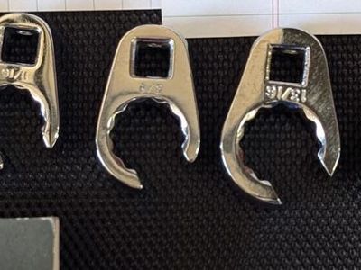 Crowfoot flare nut, wrenches