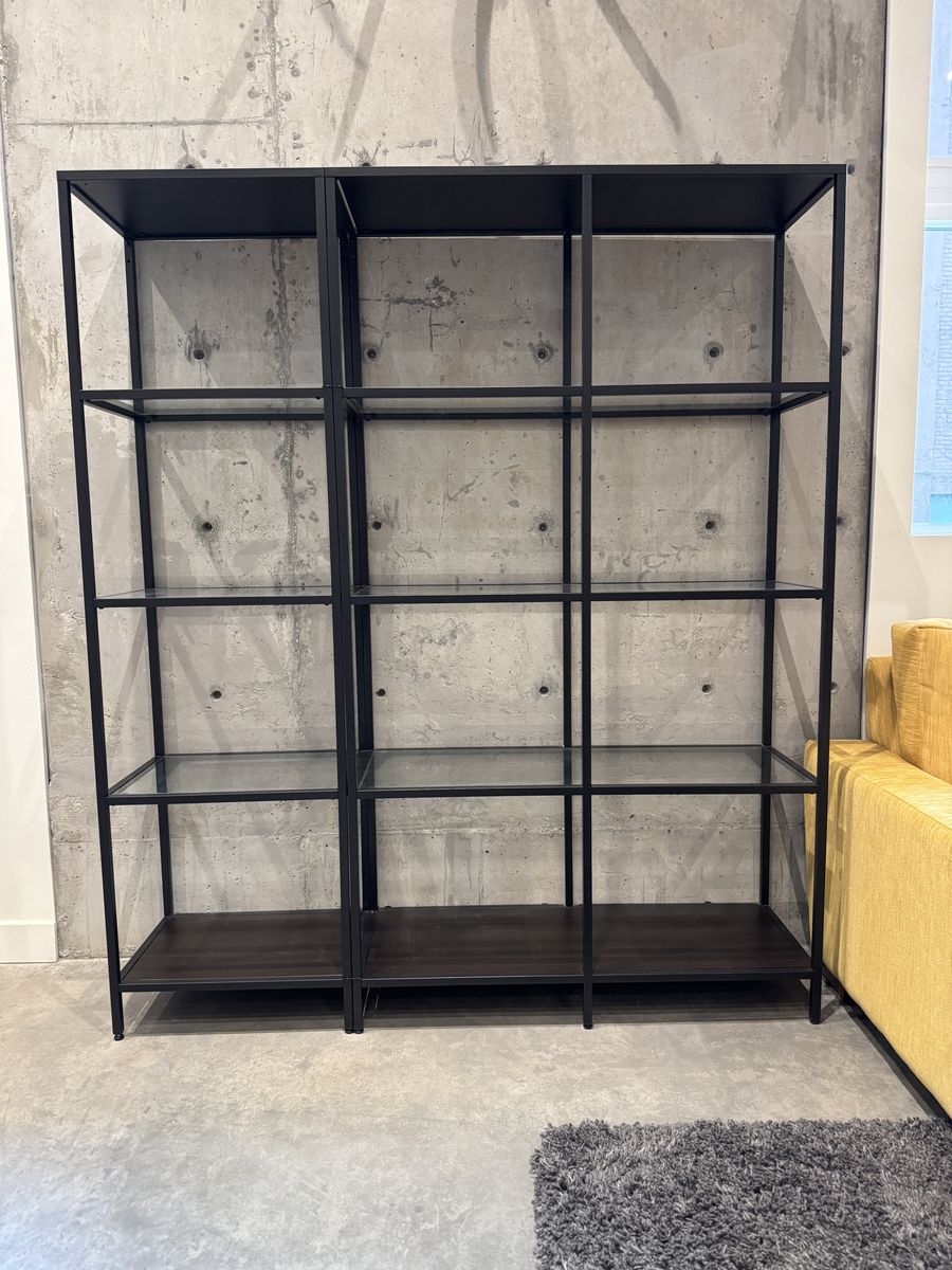 Metal and Glass Shelves - 2 Sets