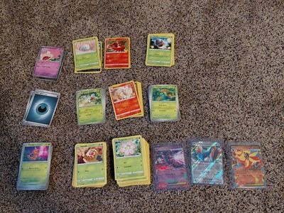 Large Pokemon Trading Card Lot w/ Ultra Rares Mega Pyroar EX, Cobalion EX & Xerneas. 285 CARDS. NO DUPLICATES