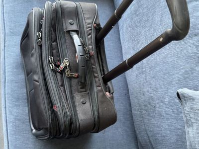 SwissGear Black Rolling Laptop Briefcase Pilot Case Carry-On Bag