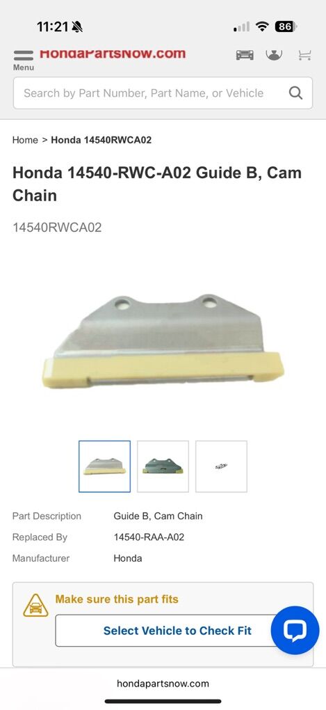 Honda Guide B Cam Chain Accord New
