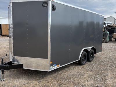 8.5x16 Wells Cargo Fast Trac Deluxe Enclosed Cargo Trailer - 7'0" Interior - 7K GVWR - .080 PolyCor, Dovetail